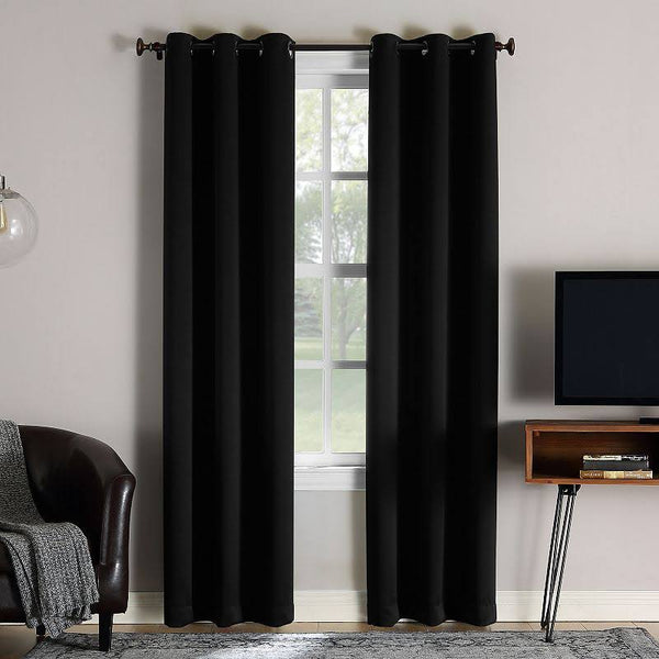 Sun Zero Extreme 2 - Pack Norway Theater Grade 100% Blackout Window Curtain, 40X63